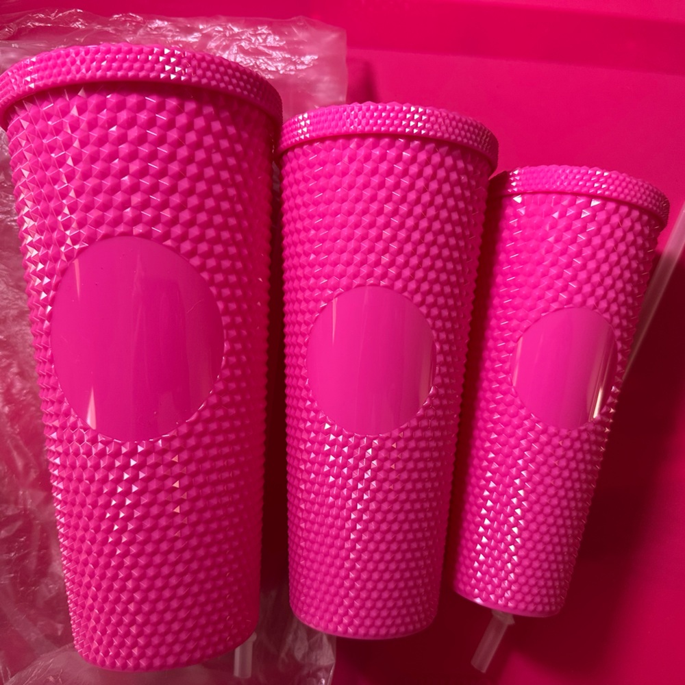 Vibrant Pink Tumbler Set